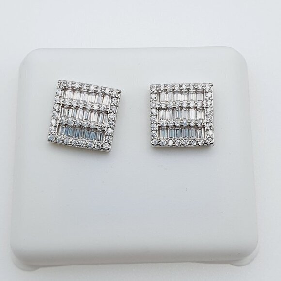 "925 Sterling Silver Plated CZ Earrings, EVBRS559 - Picture 6 of 11